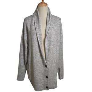 Free People Gray Oversized Cardigan